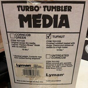 Lyman Reloading Tumbler Cleaning Media Tufnut Walnut 12lb Box 7631333